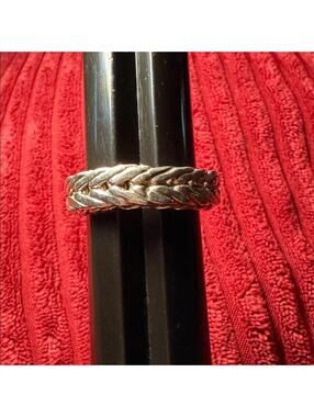 ATI Mexico 925 Sterling Silver Braided Band Ring 12g Woven Heavy Size 10.5